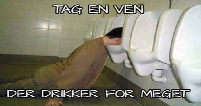 Tag en ven der drikker for meget